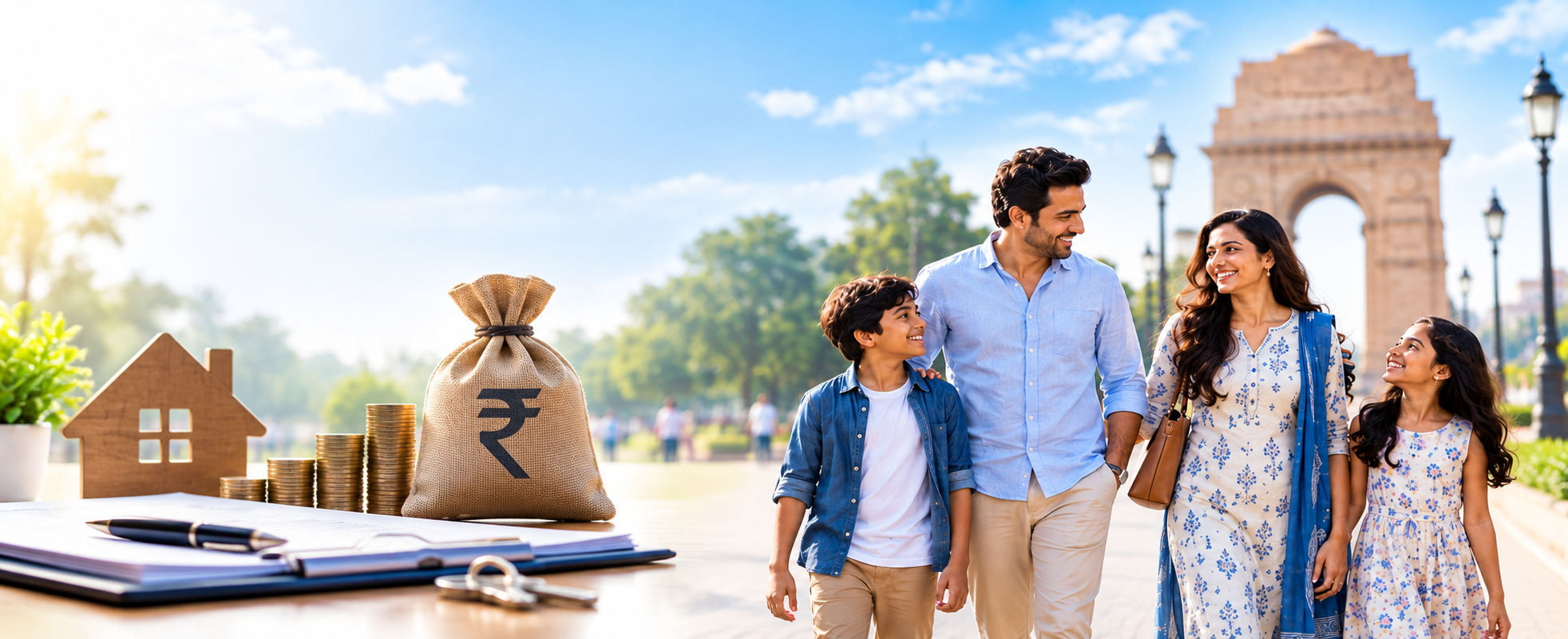 Indian family receiving loan settlement and debt repayment guidance